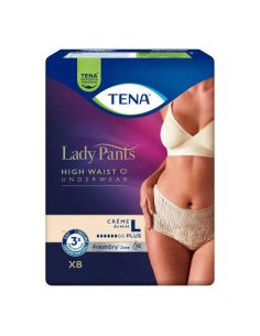 Tena Lady Pants Plus, majtki chłonne, Creme, rozmiar L, 8...