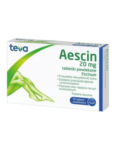 Aescin 20 mg, 90 tabletek powlekanych