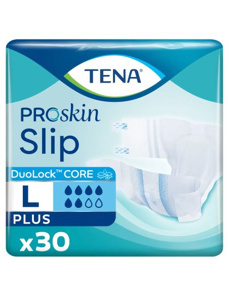 Tena Slip ProSkin Plus, pieluchomajtki, rozmiar L, 92-144 cm, 30 sztuk