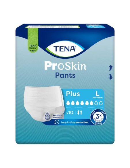 Tena Pants ProSkin Plus, majtki chłonne, rozmiar L, 100-135 cm, 10 sztuk