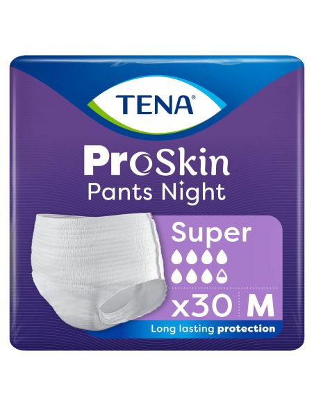 Tena Pants ProSkin Super Night, majtki chłonne, rozmiar M, 80-110 cm, 30 sztuk