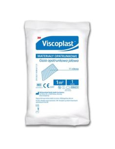 Viscoplast Gaza opatrunkowa jałowa 1m2, 17-nitkowa 1 sztuka