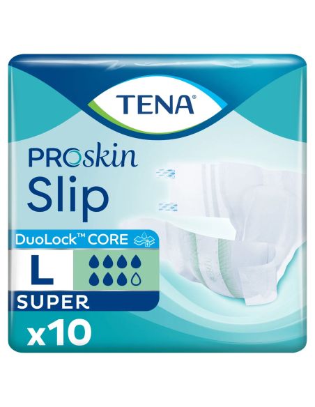 Tena Slip ProSkin Super, pieluchomajtki, rozmiar L, 92-150 cm, 10 sztuk