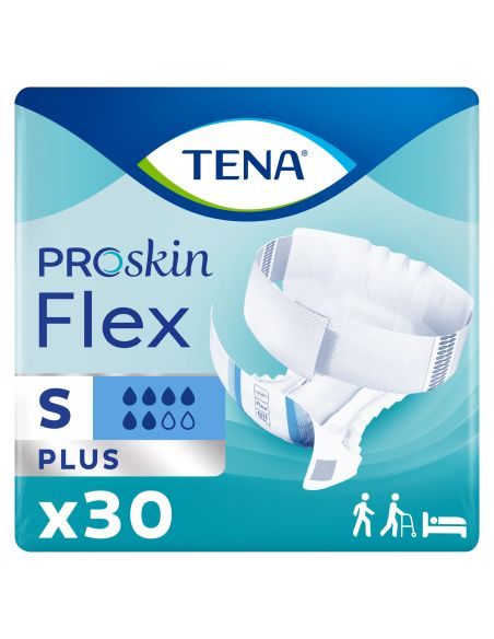 Tena Flex ProSkin Plus, pieluchomajtki, rozmiar S, 61-87 cm, 30 sztuk