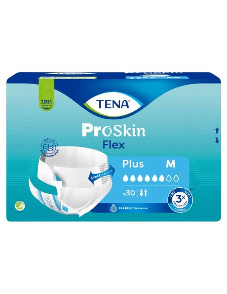 Tena Flex ProSkin Plus, pieluchomajtki, rozmiar M, 71-102 cm, 30 sztuk