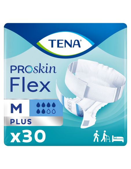 Tena Flex ProSkin Plus, pieluchomajtki, rozmiar M, 71-102 cm, 30 sztuk