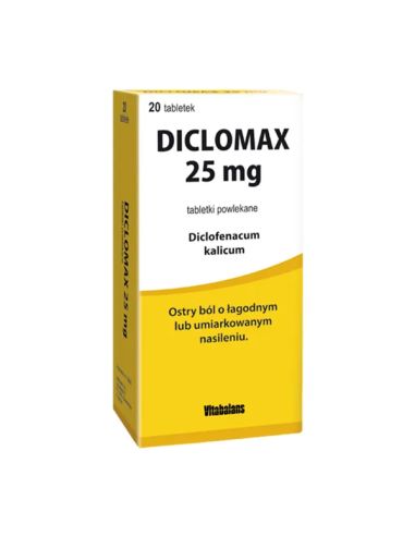 Diclomax 25 mg 20 tabletek powlekanych