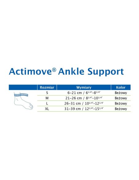 Actimove AC Ankle Support, opaska stawu skokowego dla osób z zapaleniem stawów, rozmiar S, 1 szt.