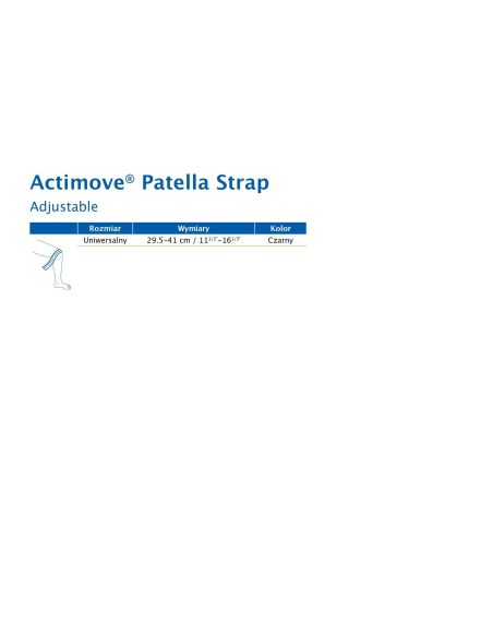 ACTIMOVE SE Opaska podrzepkowa regulowana rozm. Uniwersalny czarna 1 sztuka