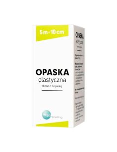 Opaska tkaninowa elastyczna z zapinką 5 m  x 10 cm. PASO...
