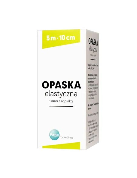 Opaska tkaninowa elastyczna z zapinką 5 m  x 10 cm. PASO 1 sztuka
