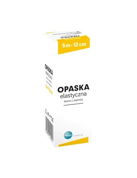Opaska tkaninowa elastyczna z zapinką 5 m x 12 cm Paso 1 sztuka
