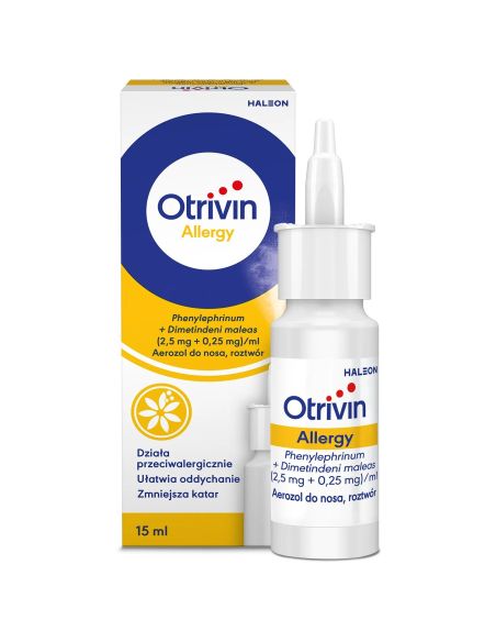 Otrivin Allergy (2,5 mg + 0,25 mg)/ ml, aerozol do nosa, 15 ml