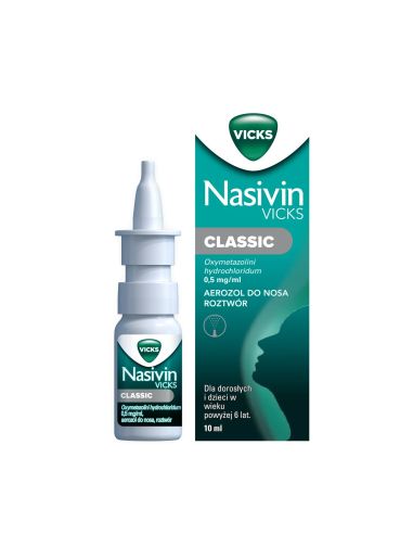 Nasivin Vicks Classic 0,5 mg/ ml, aerozol do...