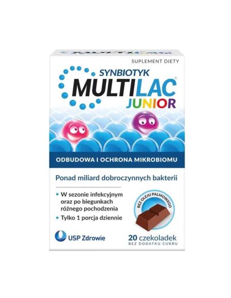 Multilac Junior synbiotyk 20 czekoladek