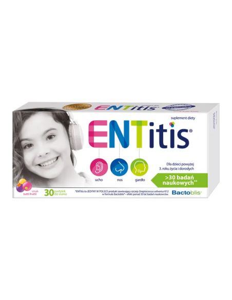 ENTitis smak tutti frutti 30 pastylek do ssania