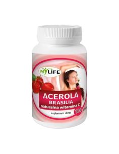 Acerola C Brasilia, naturalna witamina C, tabletki, 100 szt.