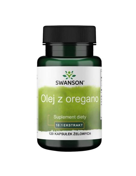 Swanson Oregano Oil, olej z oregano ekstrakt, 120 kapsułek żelowych
