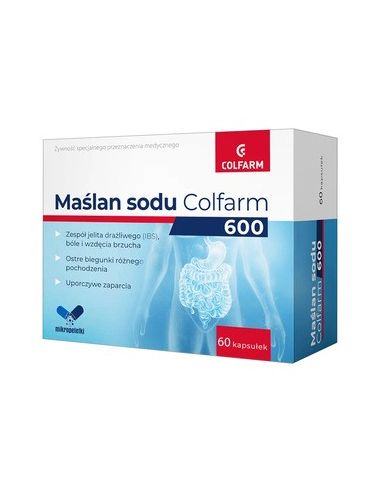 Maślan Sodu 600 COLFARM 60 kapsułek
