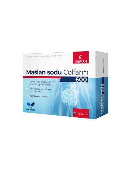 Maślan Sodu 600 COLFARM 60 kapsułek