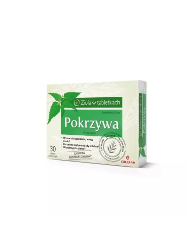 Pokrzywa 30 tabletek powlekanych COLFARM