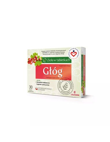 Głóg 30 tabletek powlekanych COLFARM
