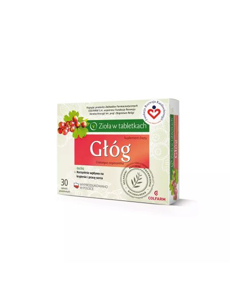 Głóg 30 tabletek powlekanych COLFARM