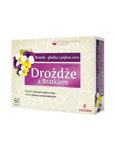 Drożdże z Bratkiem 60 tabletek COLFARM