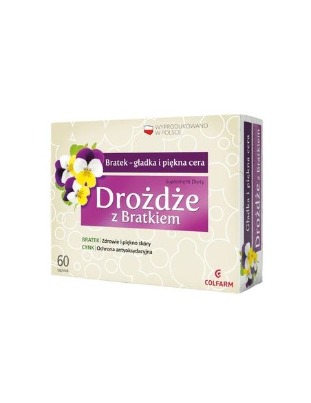 Drożdże z Bratkiem 60 tabletek COLFARM