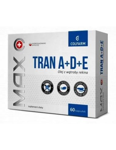 Tran z witaminami A+D+E 60 kapsułek