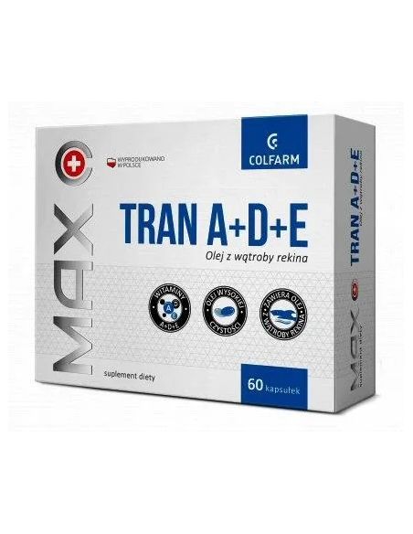 Tran z witaminami A+D+E 60 kapsułek