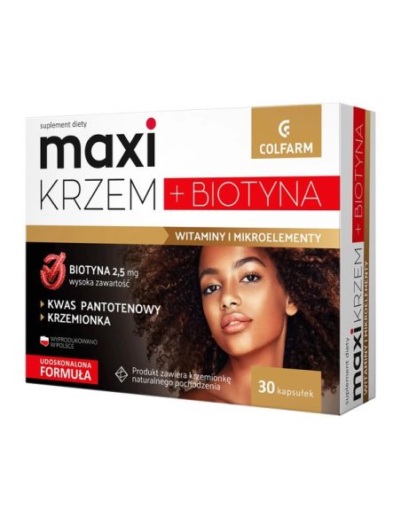 Maxi Krzem + Biotyna 30 kapsułek