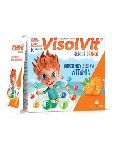 Visolvit Junior o smaku pomarańczowym 10 sasz.