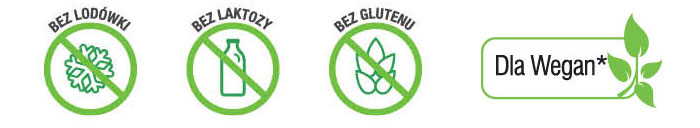 Bez lodówki, bez kaltozy, bez gluteny, dla wegan - grafiki