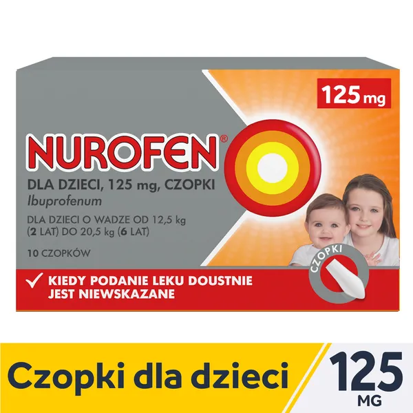 Nurofen czopki dla dzieci 125 mg 10 czopk. - 1 - Apteka HIT