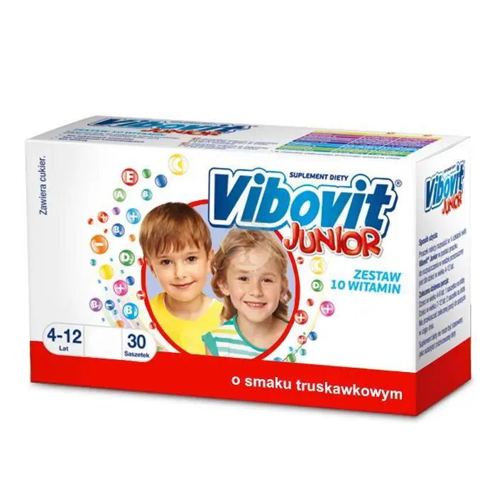 Vibovit Junior smak truskawkowy 30 saszetek - 1 - Apteka HIT