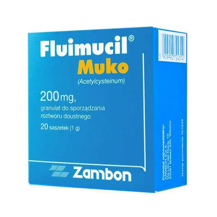 Fluimucil Muko 200 mg 20 sasz. - 1 - Apteka HIT