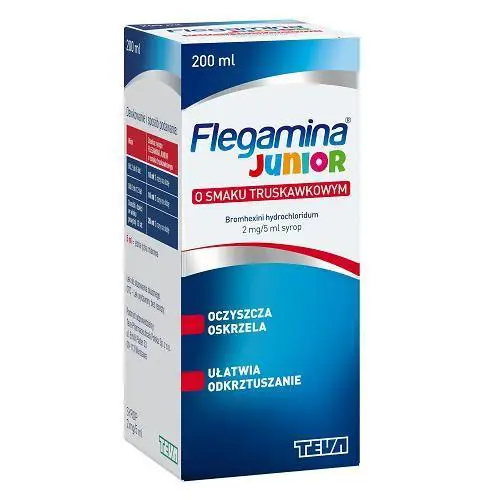 Flegamina Junior syrop o smaku truskawkowym 200 ml - 1 - Apteka HIT