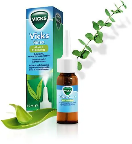 Vicks Sinex Aloes i Eukaliptus aerozol 15 ml - 1 - Apteka HIT