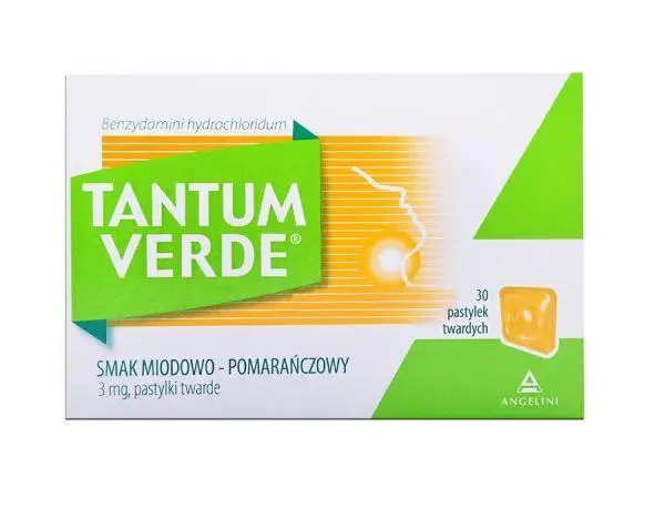 Tantum Verde miodowo-pomarańczowe 30 pastylek - 1 - Apteka HIT
