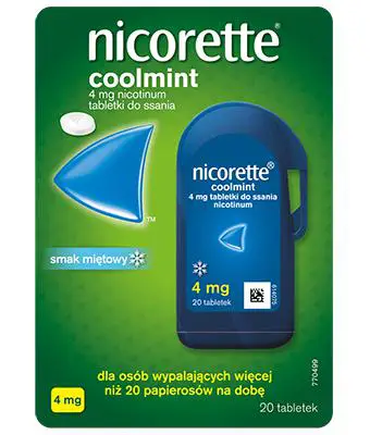 Nicorette Coolmint 4 mg 20 tabl. - 1 - Apteka HIT