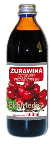 żurawina w płynie 100% 1000ml - 1 - Apteka HIT