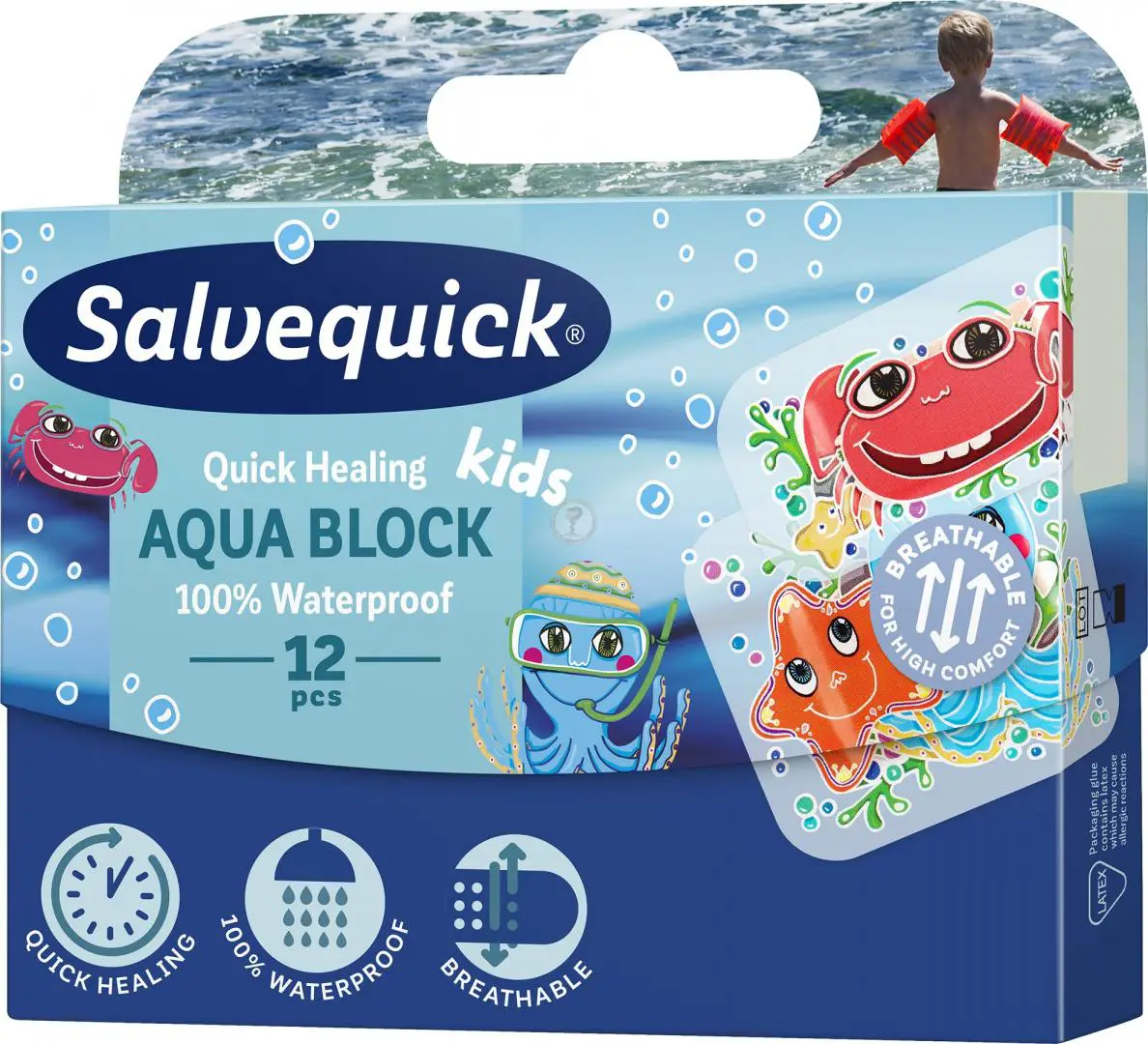 Plastry Salvequick Aqua Block Kids 12 szt. - 1 - Apteka HIT
