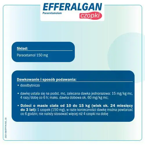 Efferalgan czopki 150 mg 10 szt. - 3 - Apteka HIT