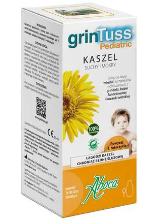 Aboca GrinTuss Pediatric syrop na kaszel suchy i mokry dla dzieci 128 g - 1 - Apteka HIT
