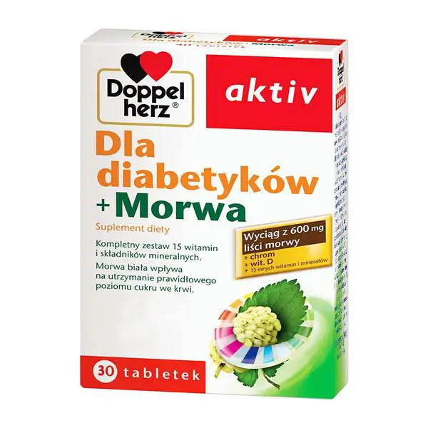 Doppelherz Aktiv Dla diabetyków + Morwa 30 tabletek - 1 - Apteka HIT