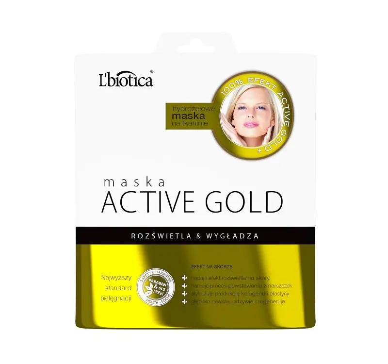 LBiotica Maska Active Gold Hydrożelowa 1 szt. - 1 - Apteka HIT