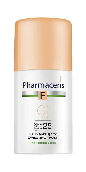 Pharmaceris F Fluid Matujacy zwężający pory SPF 25 01 Ivory 30 ml - 1 - Apteka HIT