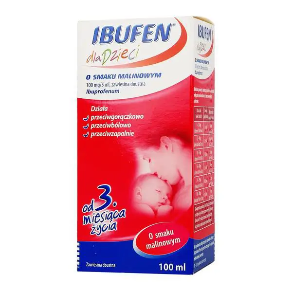 Ibufen dla dzieci o smaku malinowym 100 ml - 1 - Apteka HIT