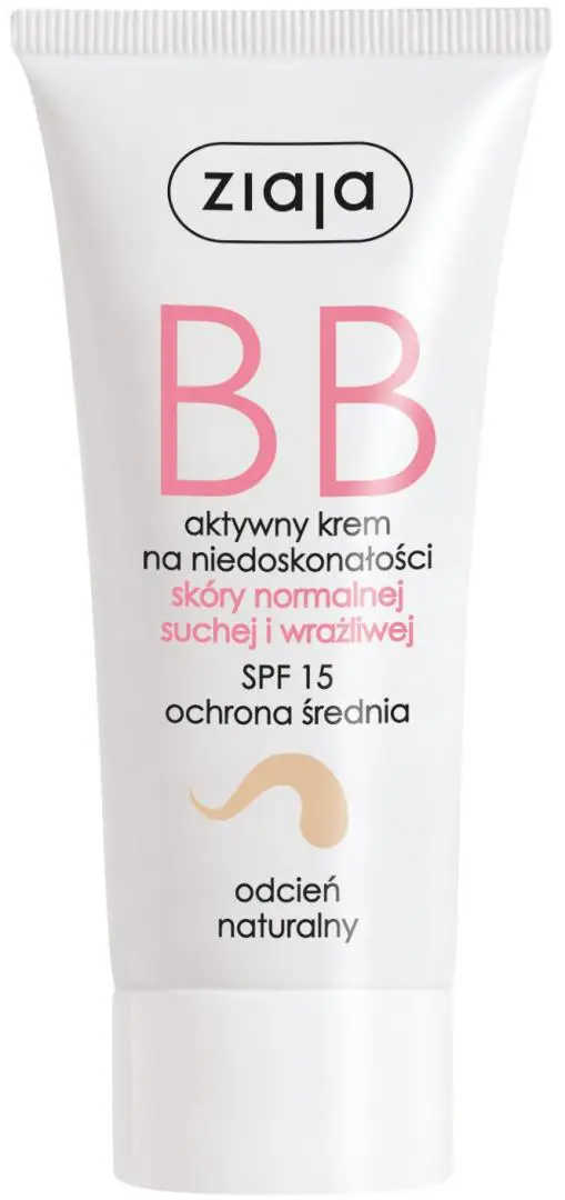 ZIAJA BB Aktywny krem na niedoskonałości skóra normalna sucha i wrażliwa odcień naturalny 50 ml - 1 - Apteka HIT